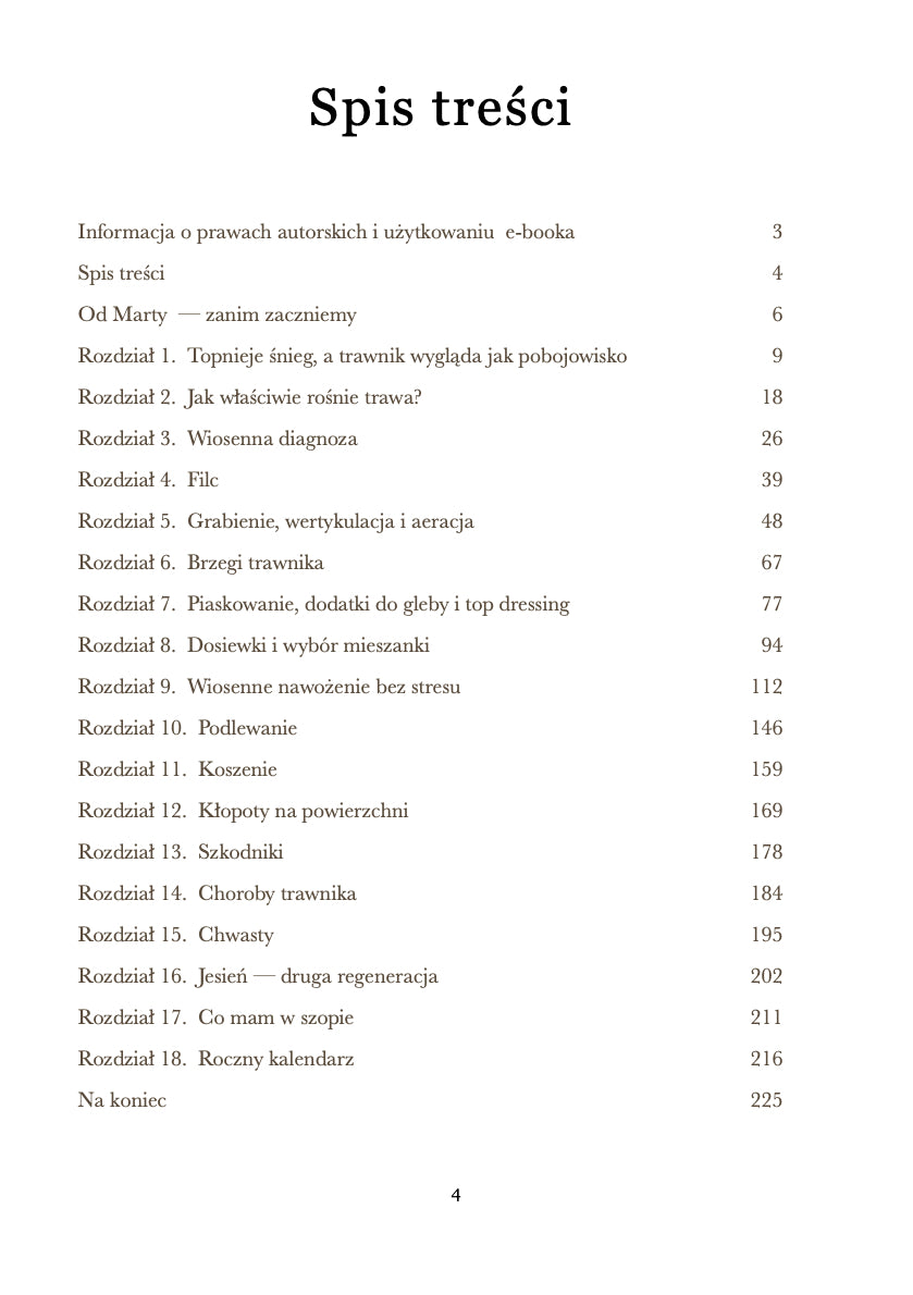 Piękny trawnik przez cały rok.