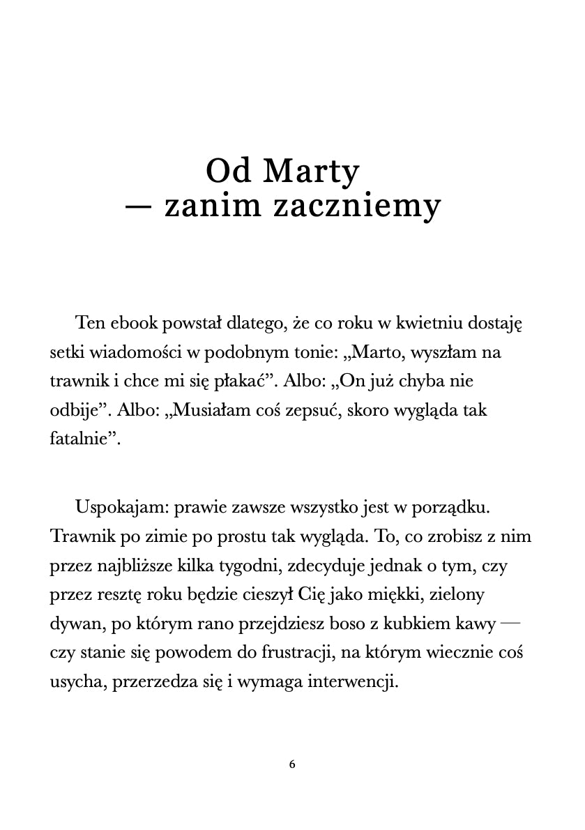 Piękny trawnik przez cały rok.